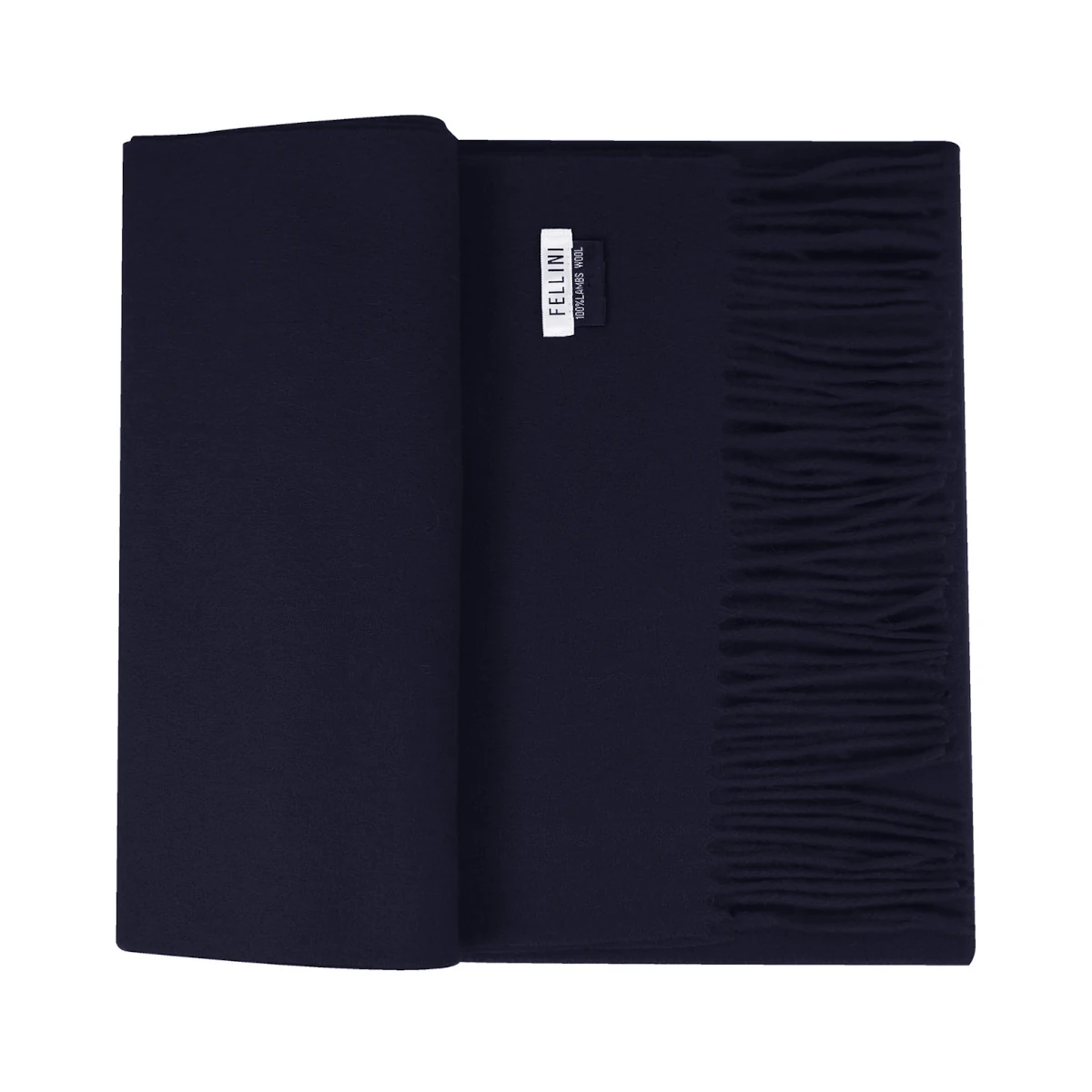 fellini wool scarf navy 1