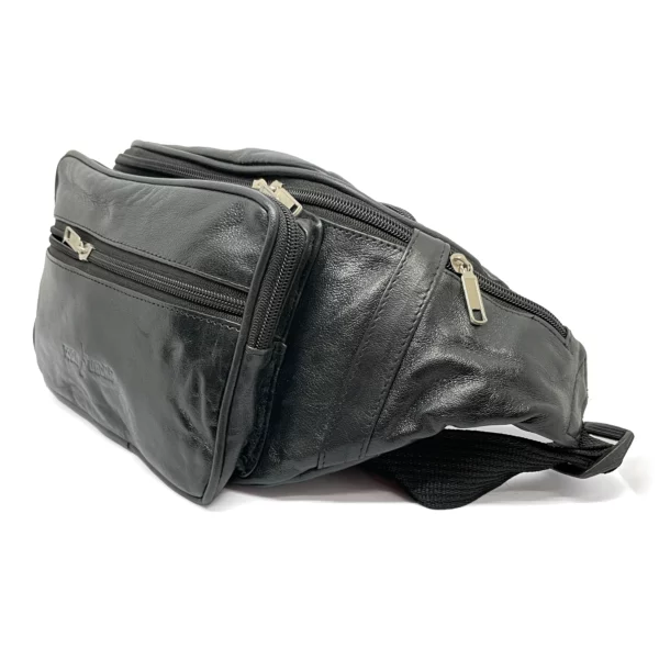 l33 leather belt bag black 2