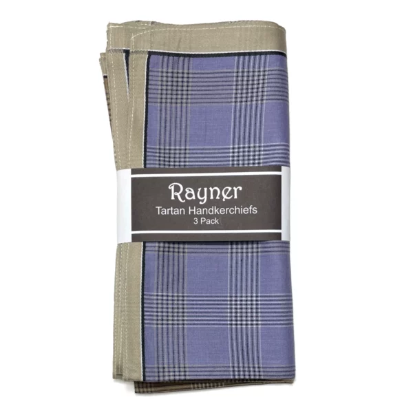 mens tartan handkerchief 3pk 1163e 01