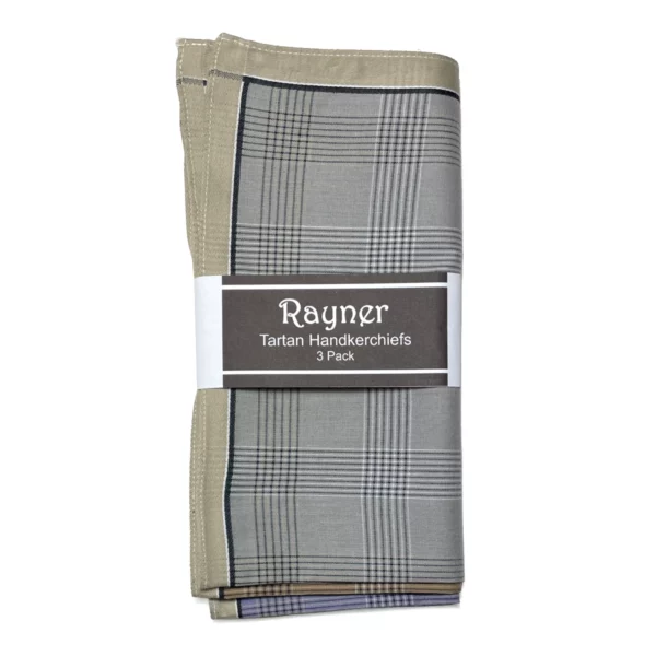mens tartan handkerchief 3pk 1163e 05