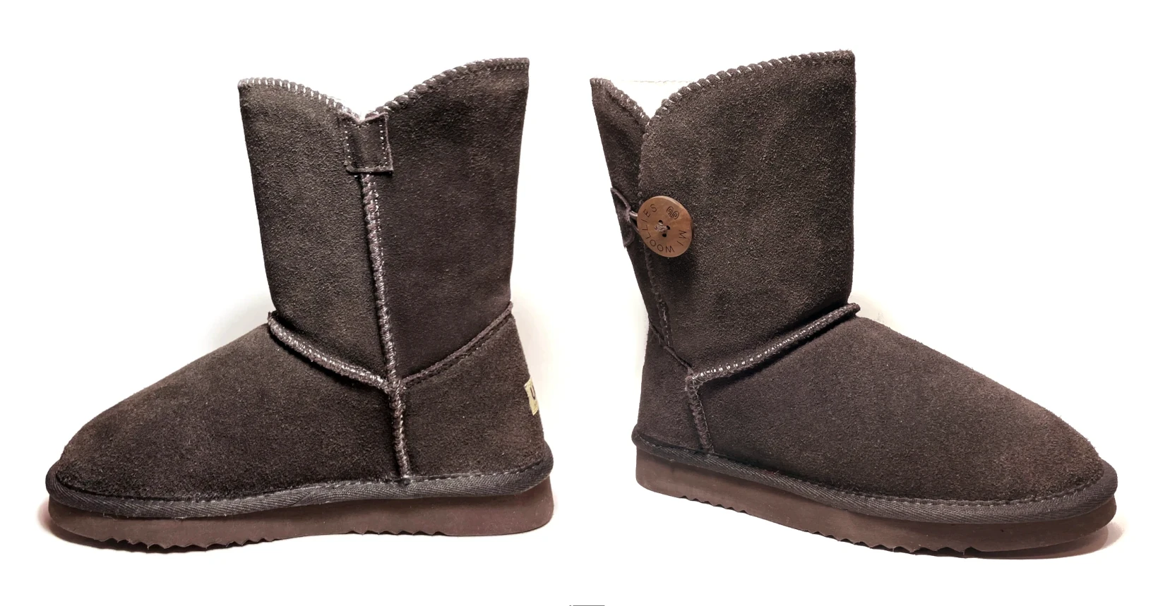 Mi Woolies Button Boot Chocolate