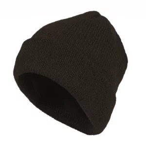 mx1557 lined beanie nz wool fleece black 1