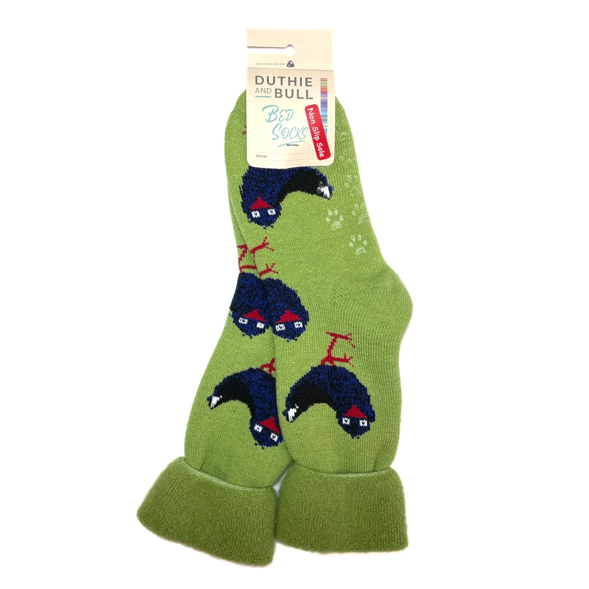 pukeko bed sock emerald