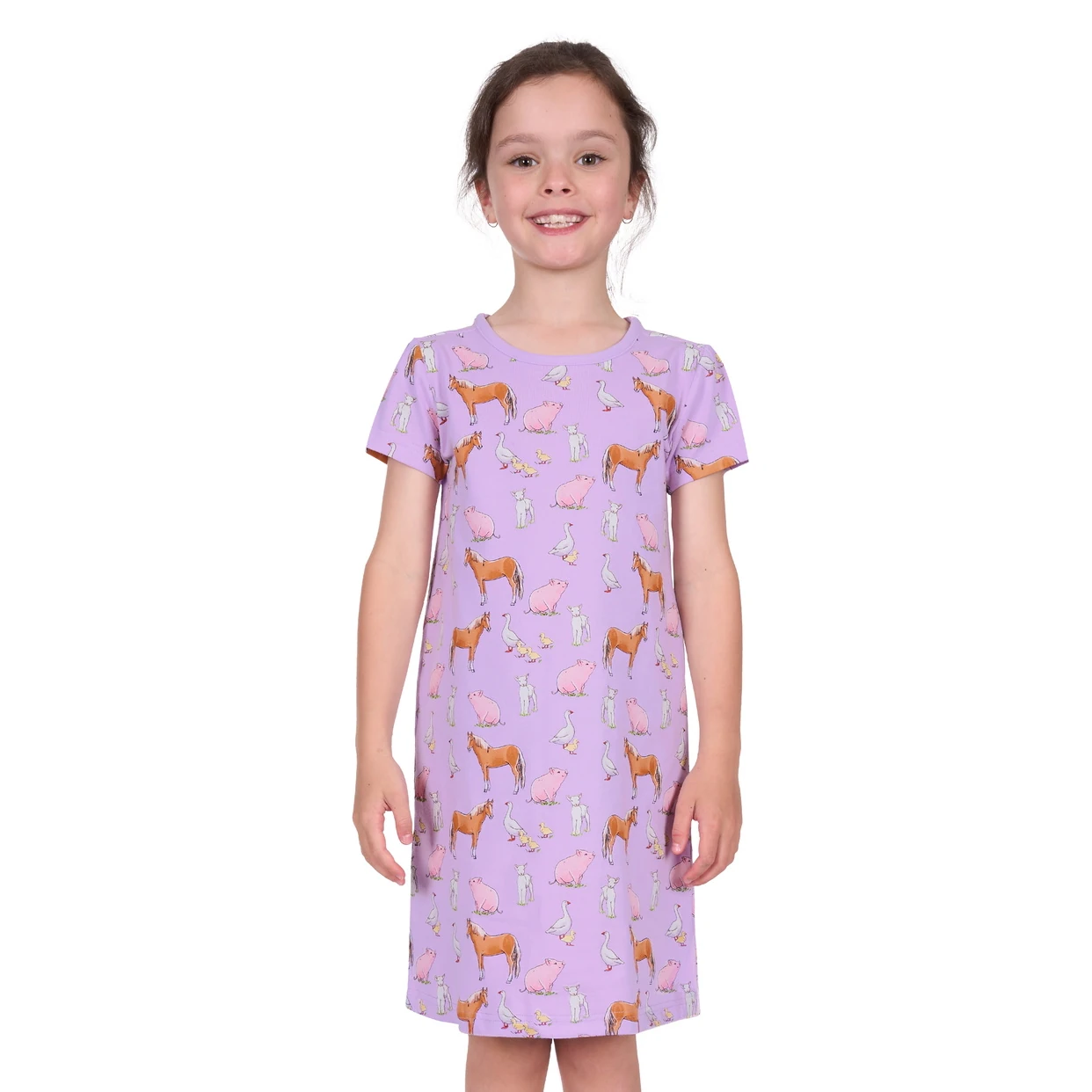 thomas cook girls farm friends nightie lilac 2