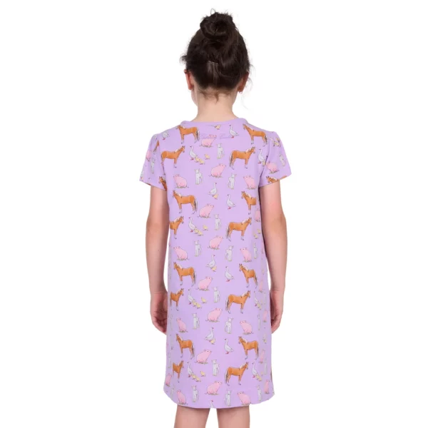 thomas cook girls farm friends nightie lilac 4