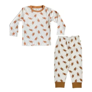 top & pant pj set teddy bear
