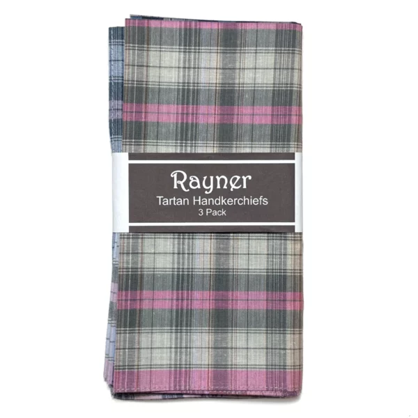 womens tartan handkerchief 3pk 1161a 1