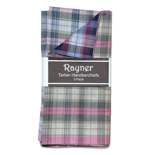 womens tartan handkerchief 3pk 1161a 3