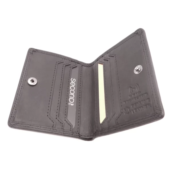 bc1 leather card holder black 2