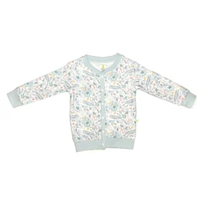 cotton fleece cardigan ocean 1