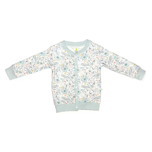 cotton fleece cardigan ocean 1