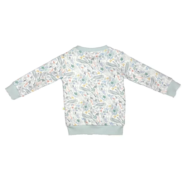 cotton fleece cardigan ocean 2