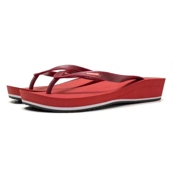 edwin high heel jandal red 01