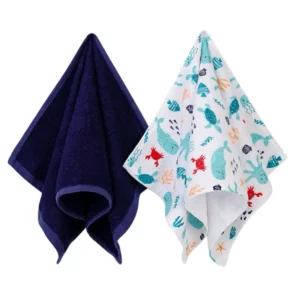 hudson baby bamboo washcloth blue 2pk 1