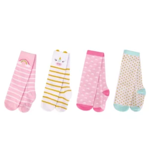 lv00833 4pk knee high socks pink 1