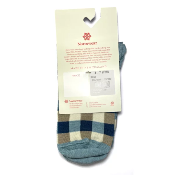 norsewear check sock seafoam 2