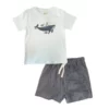t shirt and shorts set whale 1
