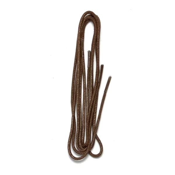 tedd's laces 60cm thin waxed cognac