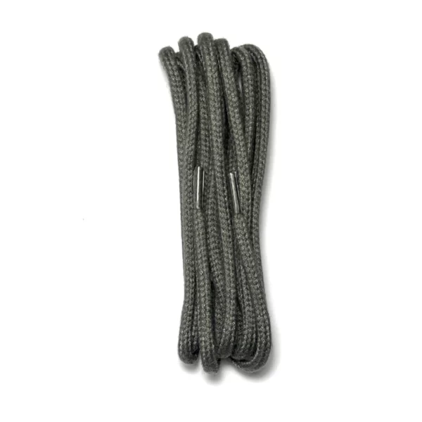 tedds plain corded round laces dark grey
