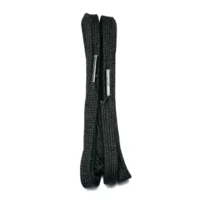 tedds plain flat laces black