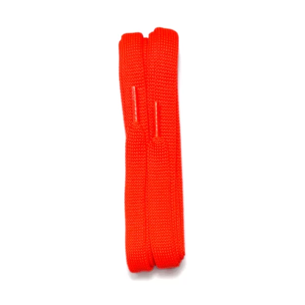 tedds plain flat laces fluo orange