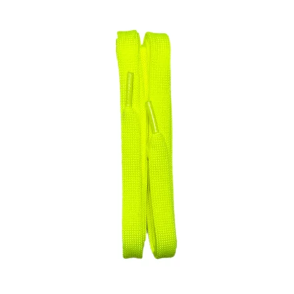 tedds plain flat laces fluo yellow