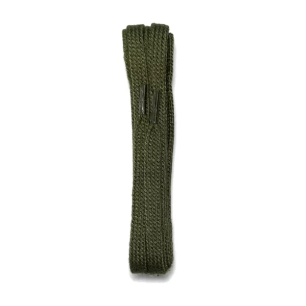tedds plain flat laces olive