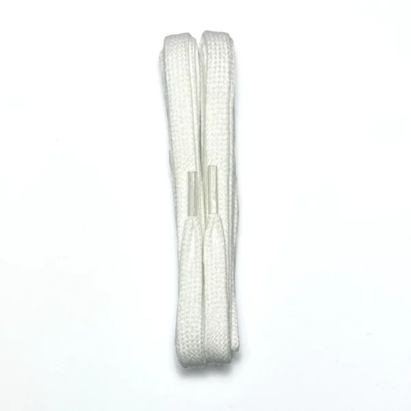 tedds plain flat laces white