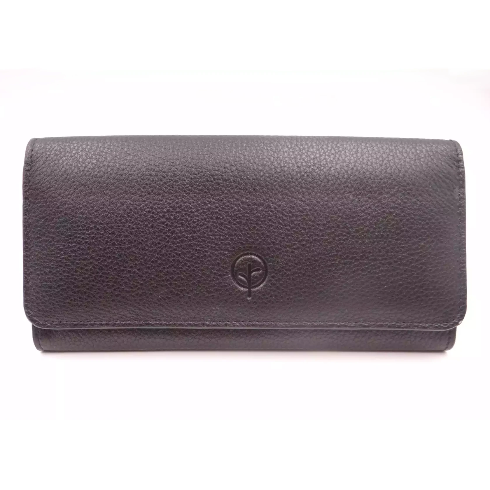 womens large slim wallet black 01
