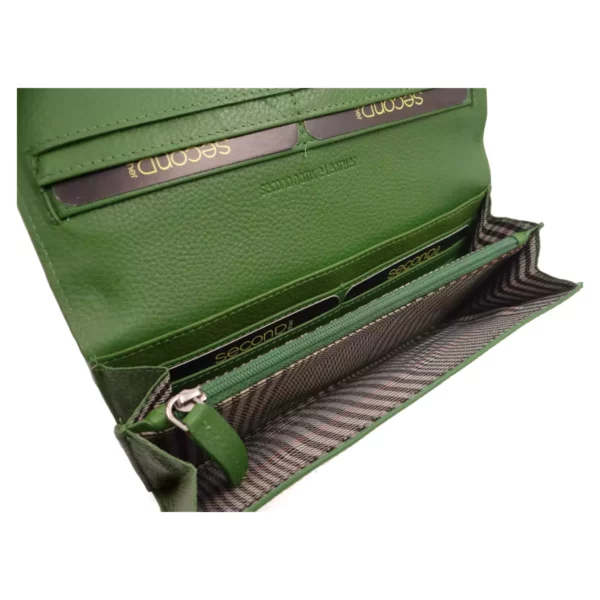womens large slim wallet greenmulti 003