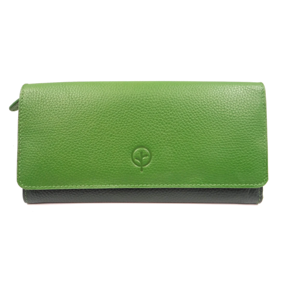 womens large slim wallet greenmulti 01