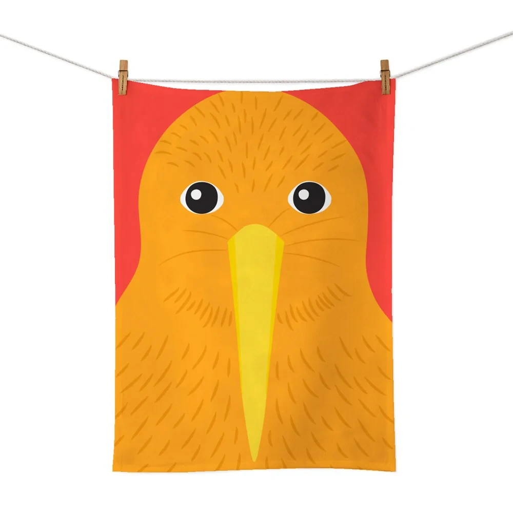100percentnz bright kiwi tea towel