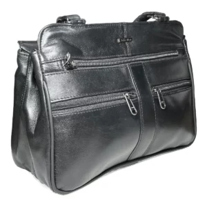 bella ricca waiau ladies leather handbag black 1