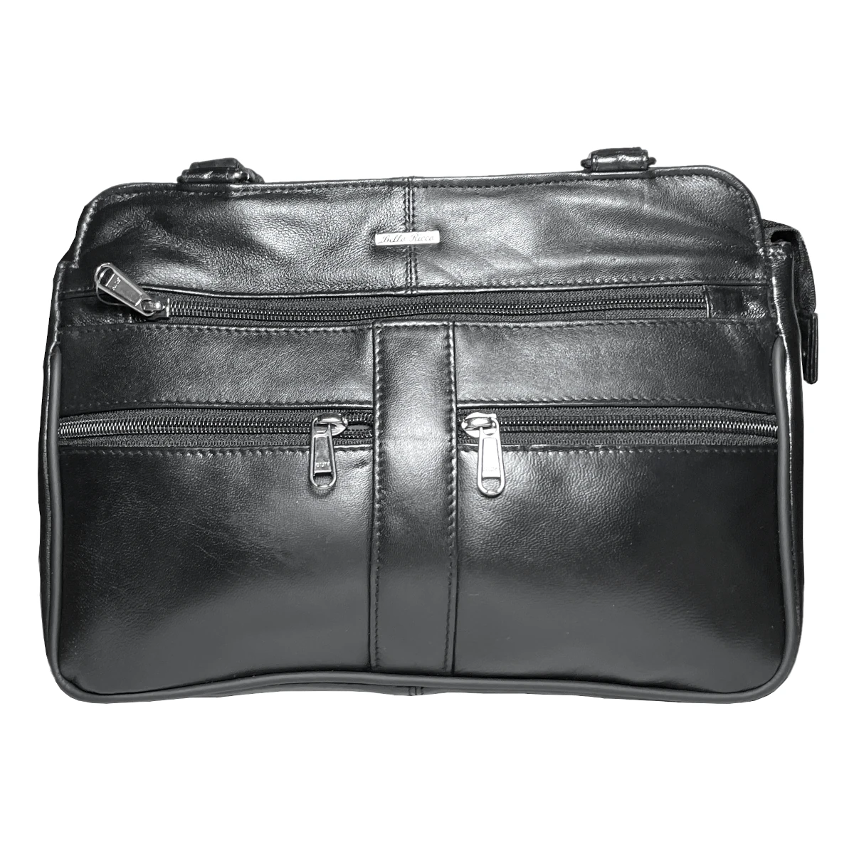 bella ricca waiau ladies leather handbag black 2