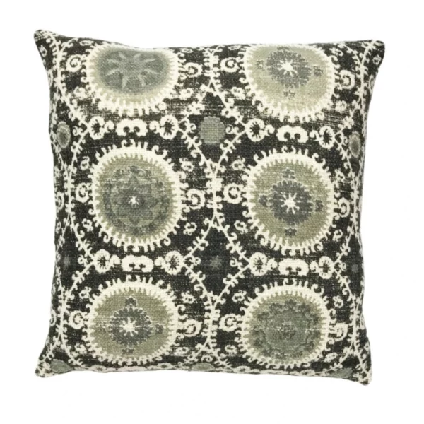 floressents mosaic black cushion