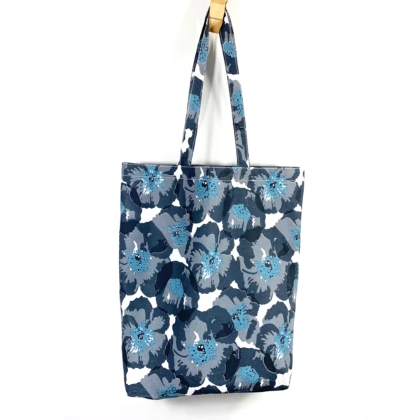 poppy charcoal tote bag