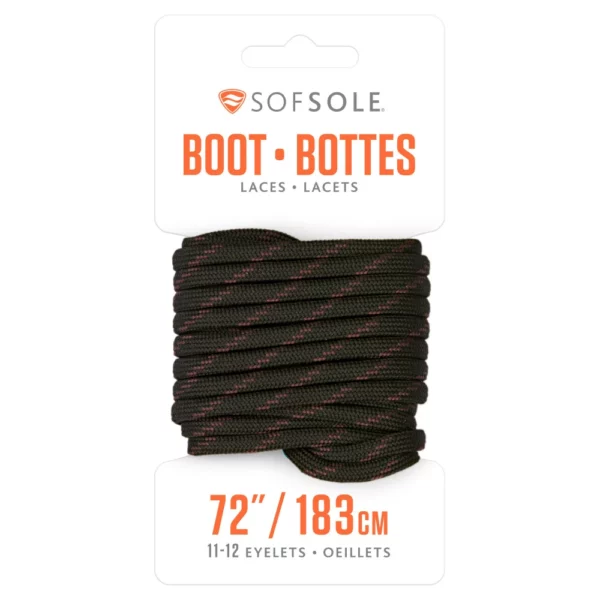 sof sole boot 72 inch laces black tan