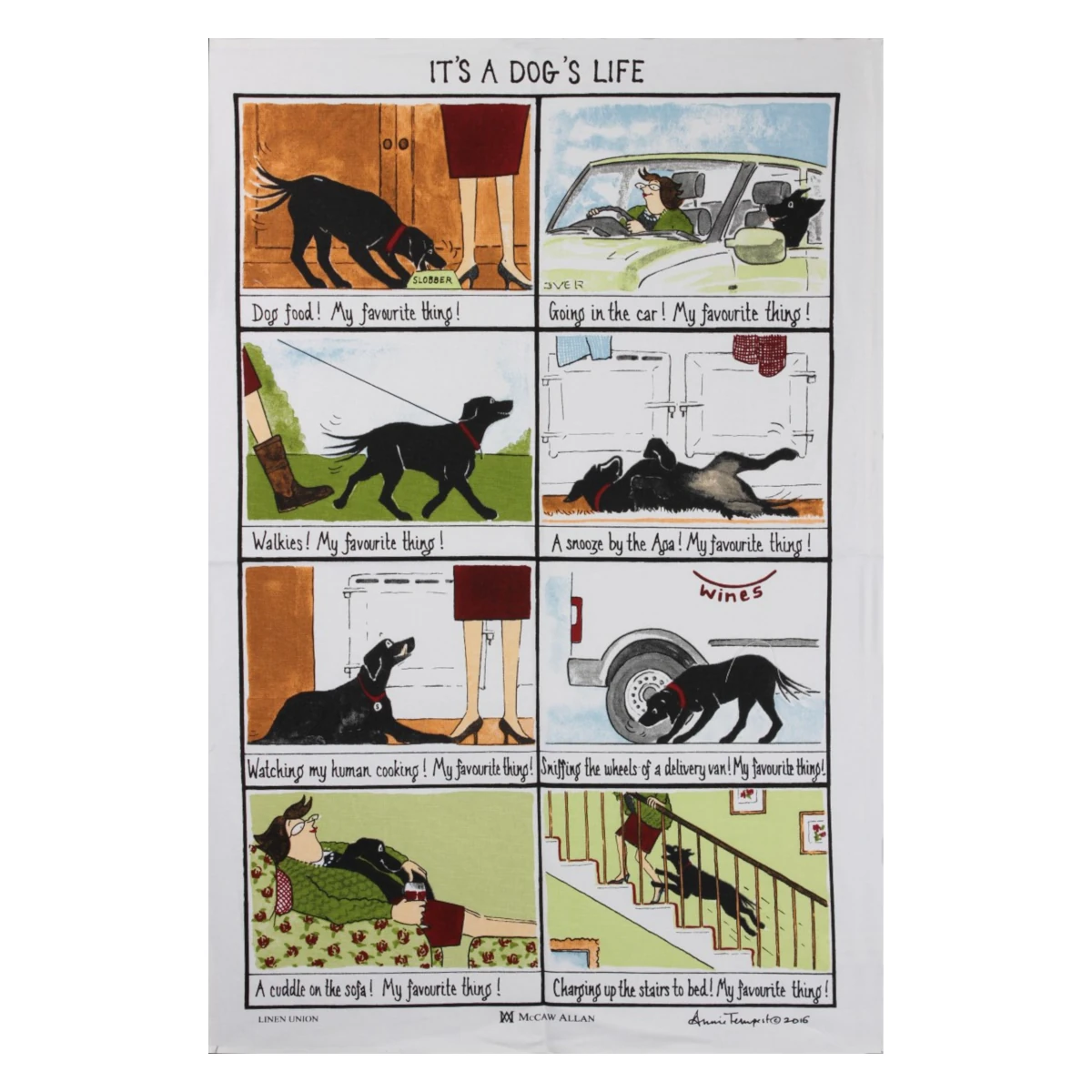 tea towel its a dogs life