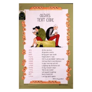tea towel oldies text code