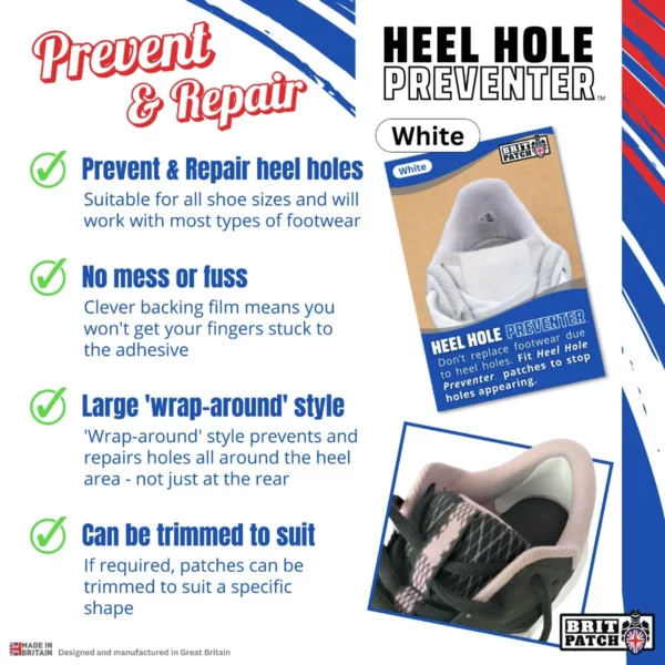 trainer armour heel hole preventer white 3