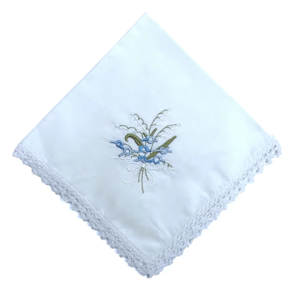 embroidered handkerchief floral blue 1