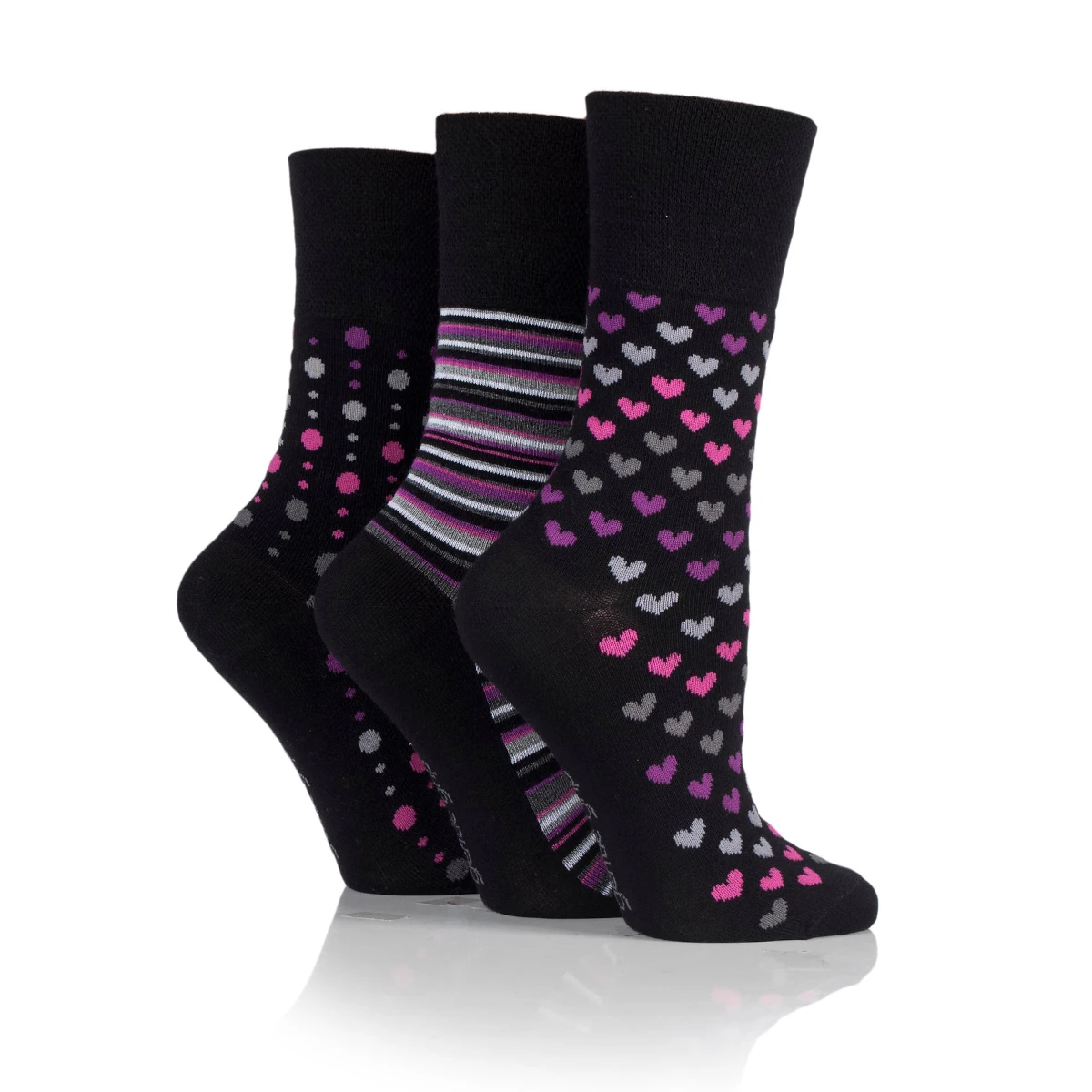 gentle grip ladies 3pack bamboo black berry 2