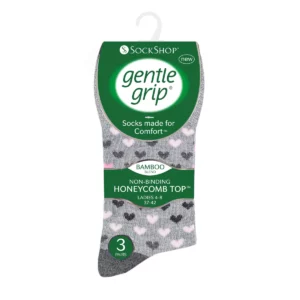 gentle grip ladies 3pack bamboo grey 1