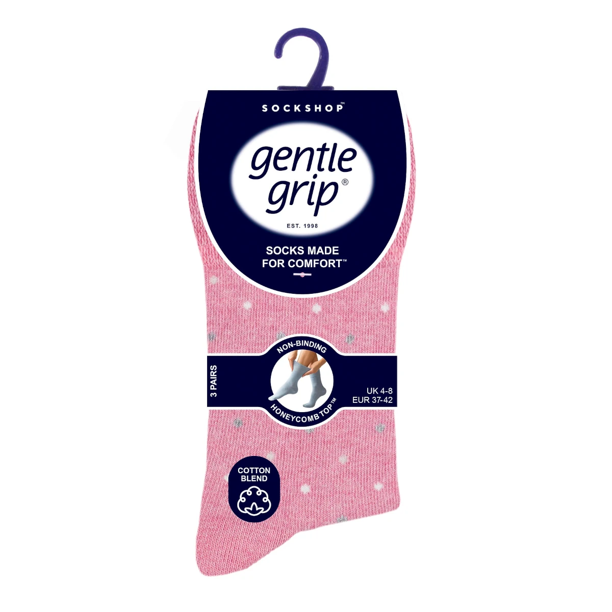 gentle grip ladies 3pack dots light mix 1