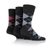 gentle grip mens 3pack argyle black 2