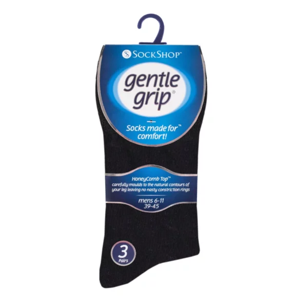 gentle grip mens 3pack black navy grey 1