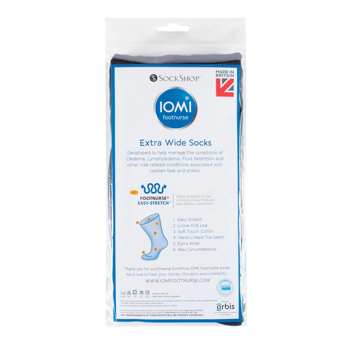 iomi footnurse extra wide oedema socks 1