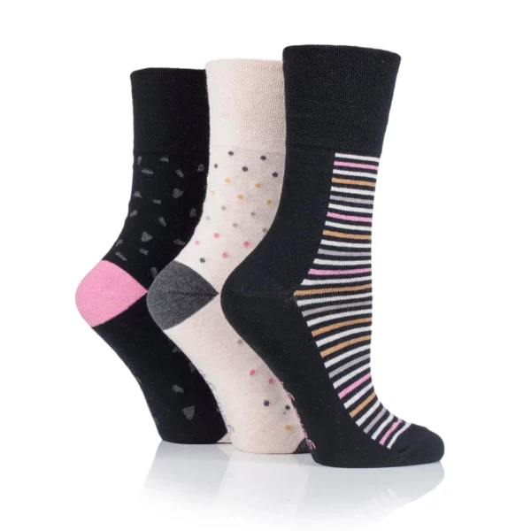 ladies gentle grip 3pack babylon black taupe 2