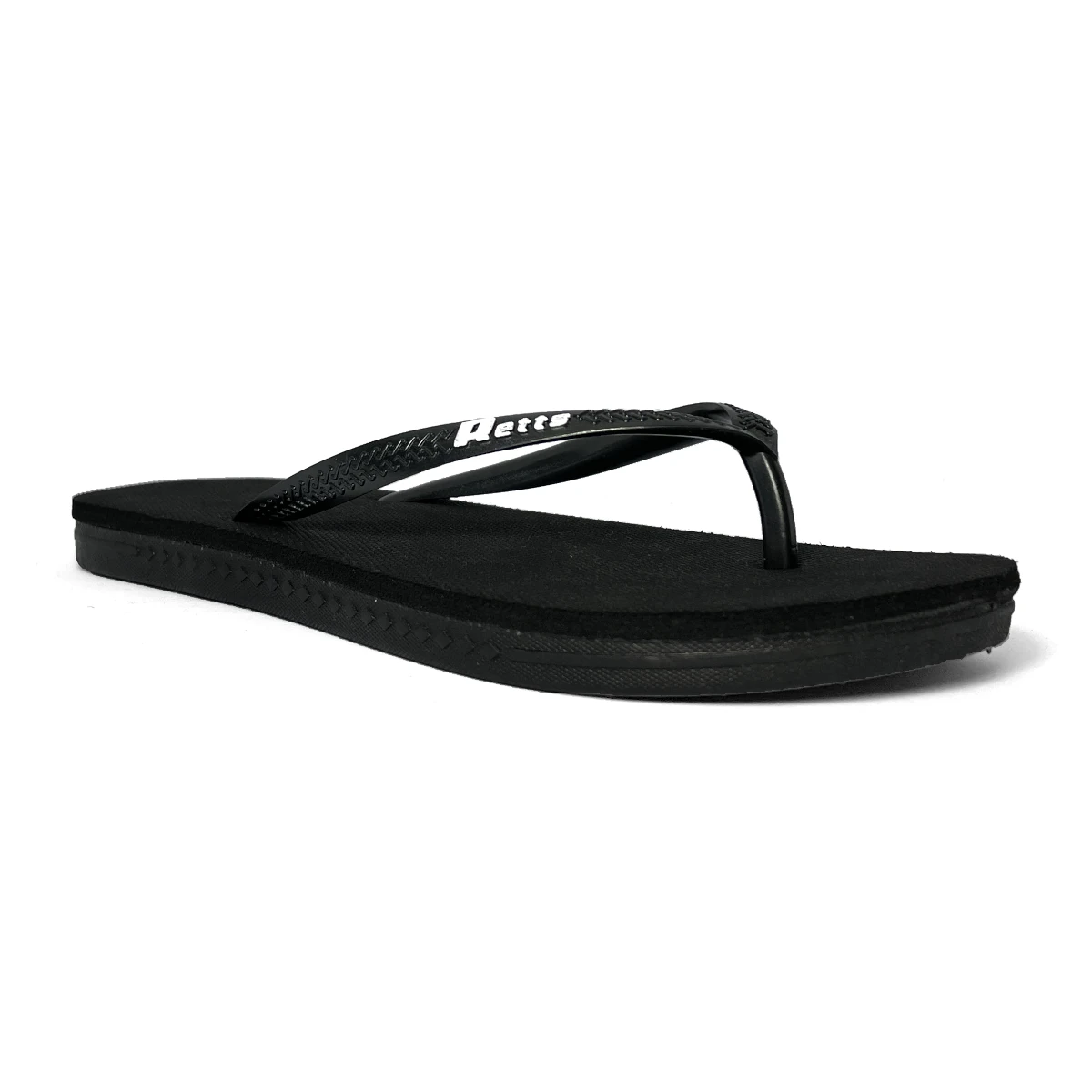 retts ladies jandals black 1