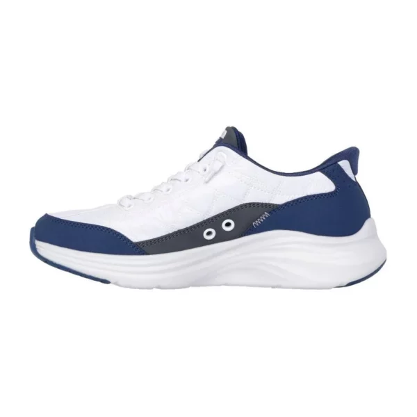 skechers contour foam cozy fit white navy 3